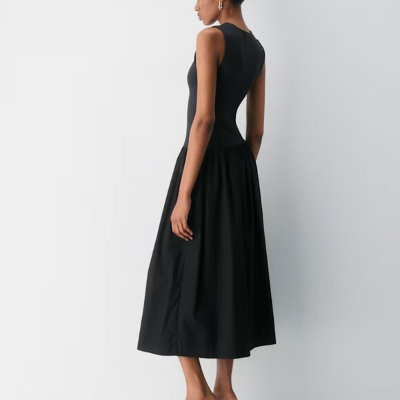 NWT Aritzia BABATON Worldly Poplin Dress Black XL - Picture 3 of 7